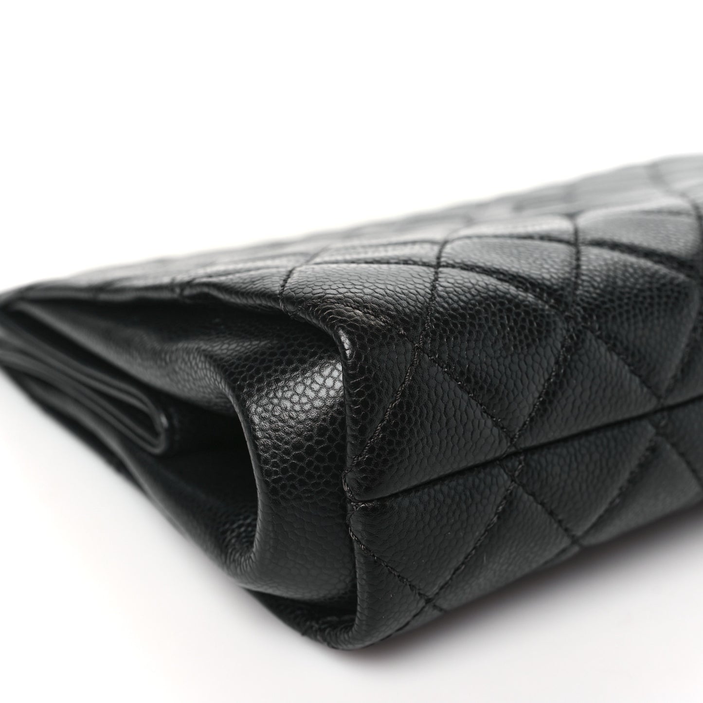 Caviar Quilted CC Large Clutch Black