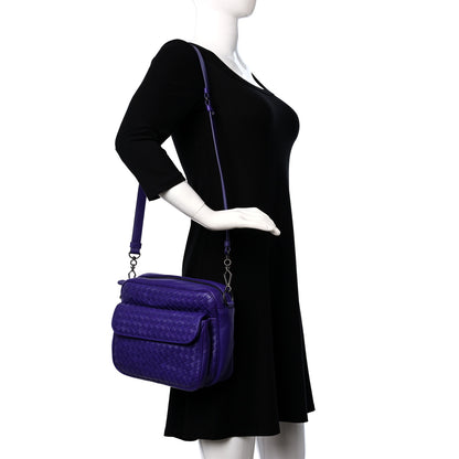Bottega Veneta Nappa Intrecciato Messenger Bag Purple 2 of 8