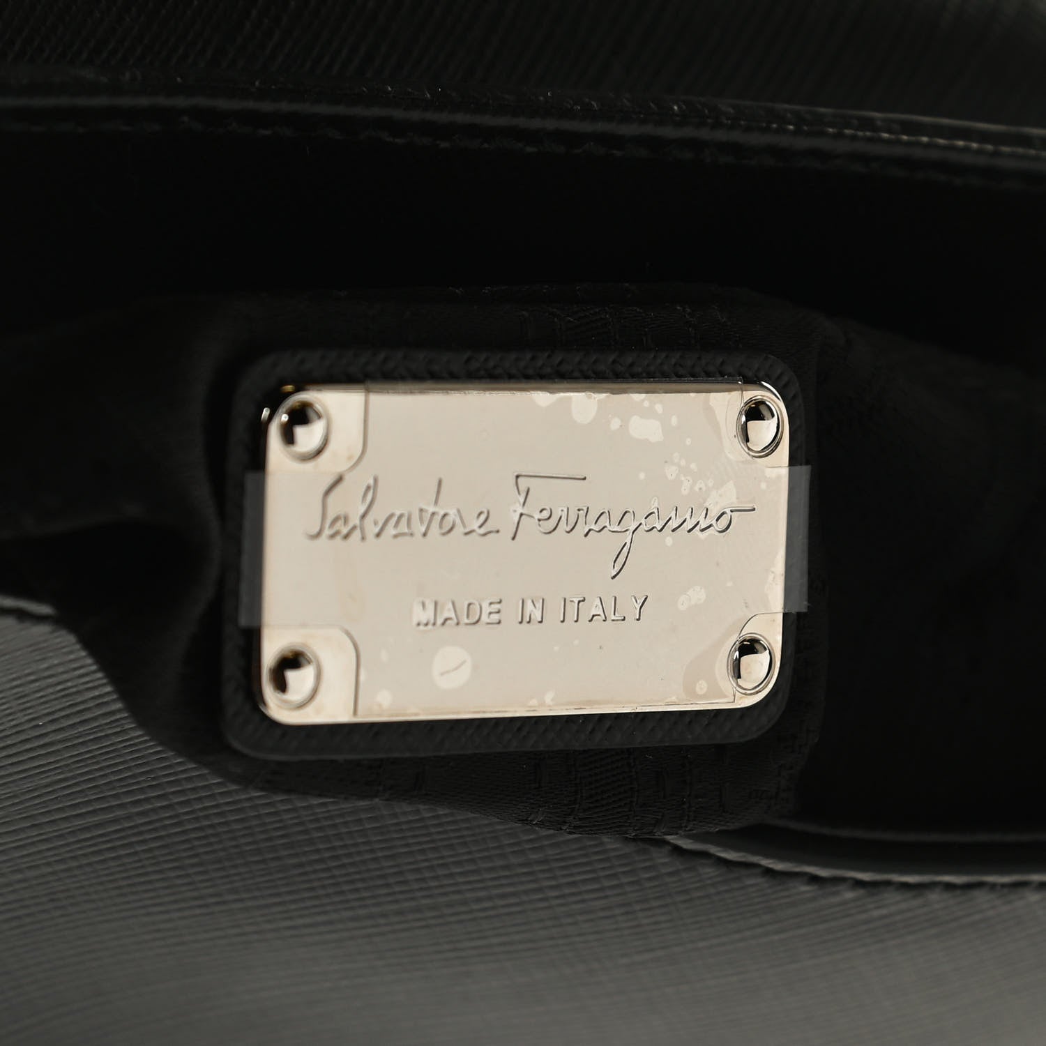 Salvatore Ferragamo Saffiano Paris Crossbody Bag Black 6 of 12