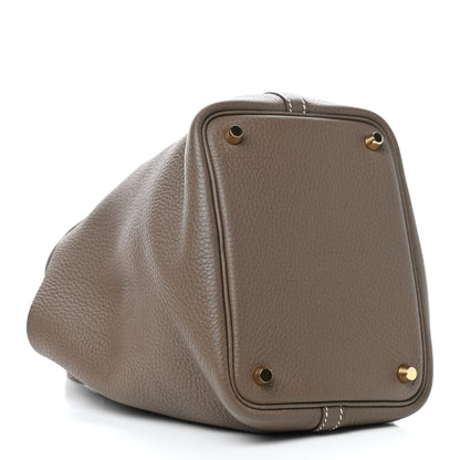 Hermes Taurillon Clemence Picotin Lock 18 PM Etoupe 3 of 8