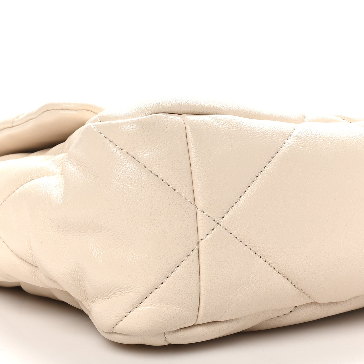 Lambskin Quilted Large Chanel 19 Flap Light Beige