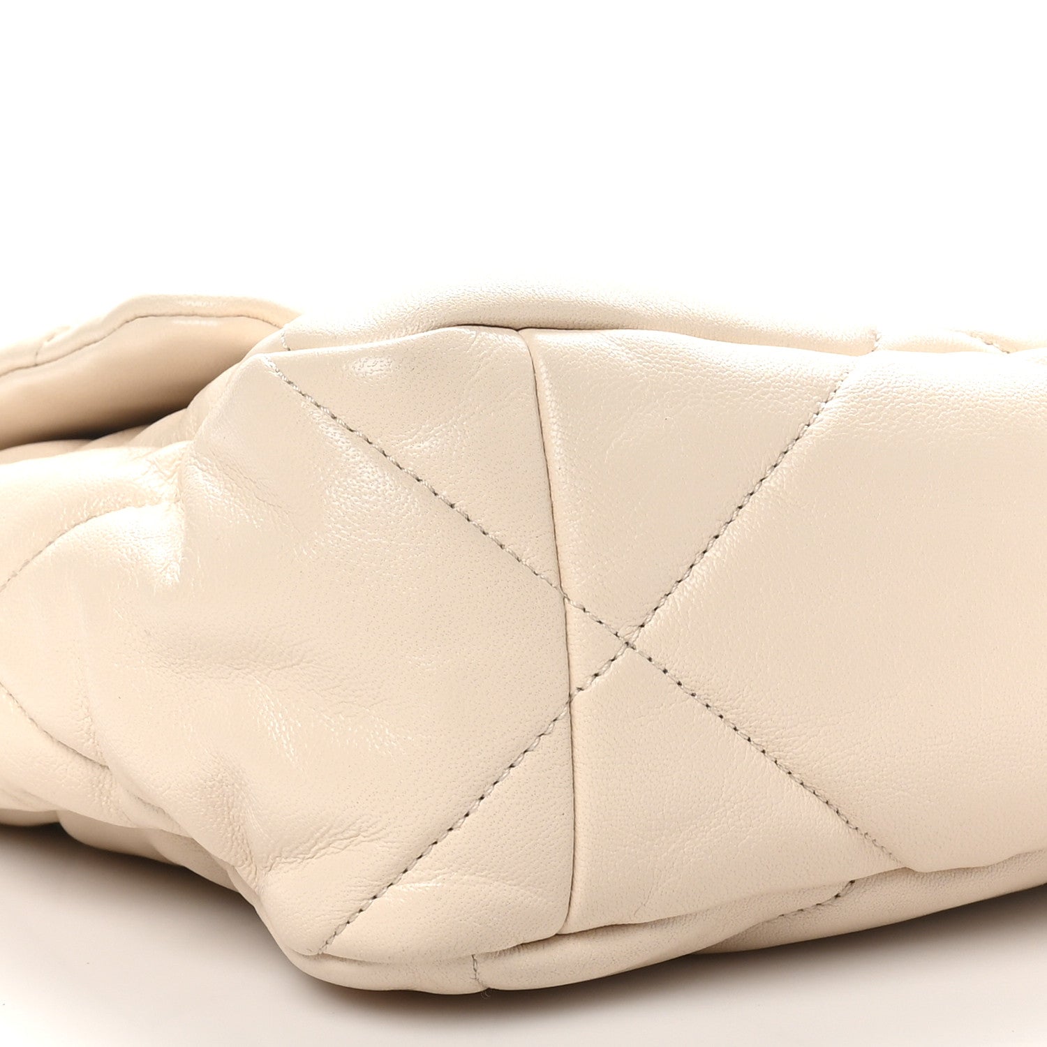 Chanel Lambskin Quilted Large Chanel 19 Flap Light Beige 9 of 11