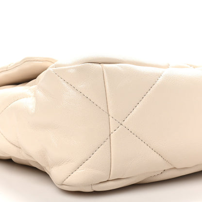 Chanel Lambskin Quilted Large Chanel 19 Flap Light Beige 9 of 11