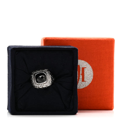 John Hardy Sterling Silver Black Garnet Diamond Classic Chain Ring 52 6 6 of 6