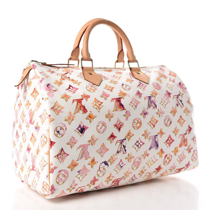 Louis Vuitton Watercolor Aquarelle Speedy 35 White 3 of 7