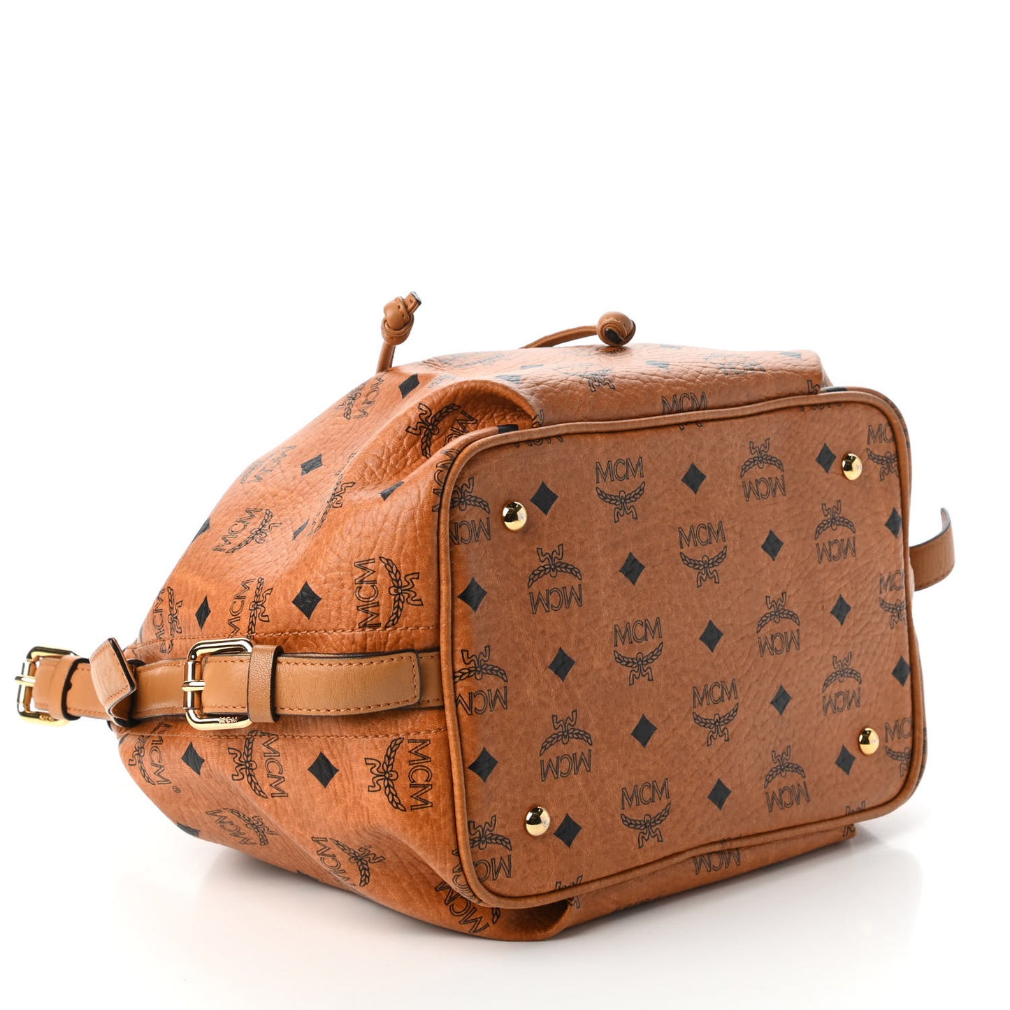 Visetos Essential Drawstring Bucket Bag Cognac