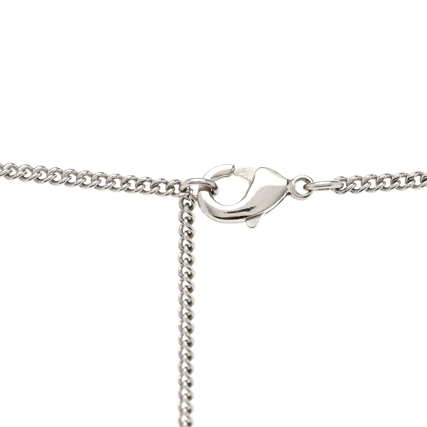 Louis Vuitton Zamac Palladium Monogram Charms Necklace Silver 5 of 7