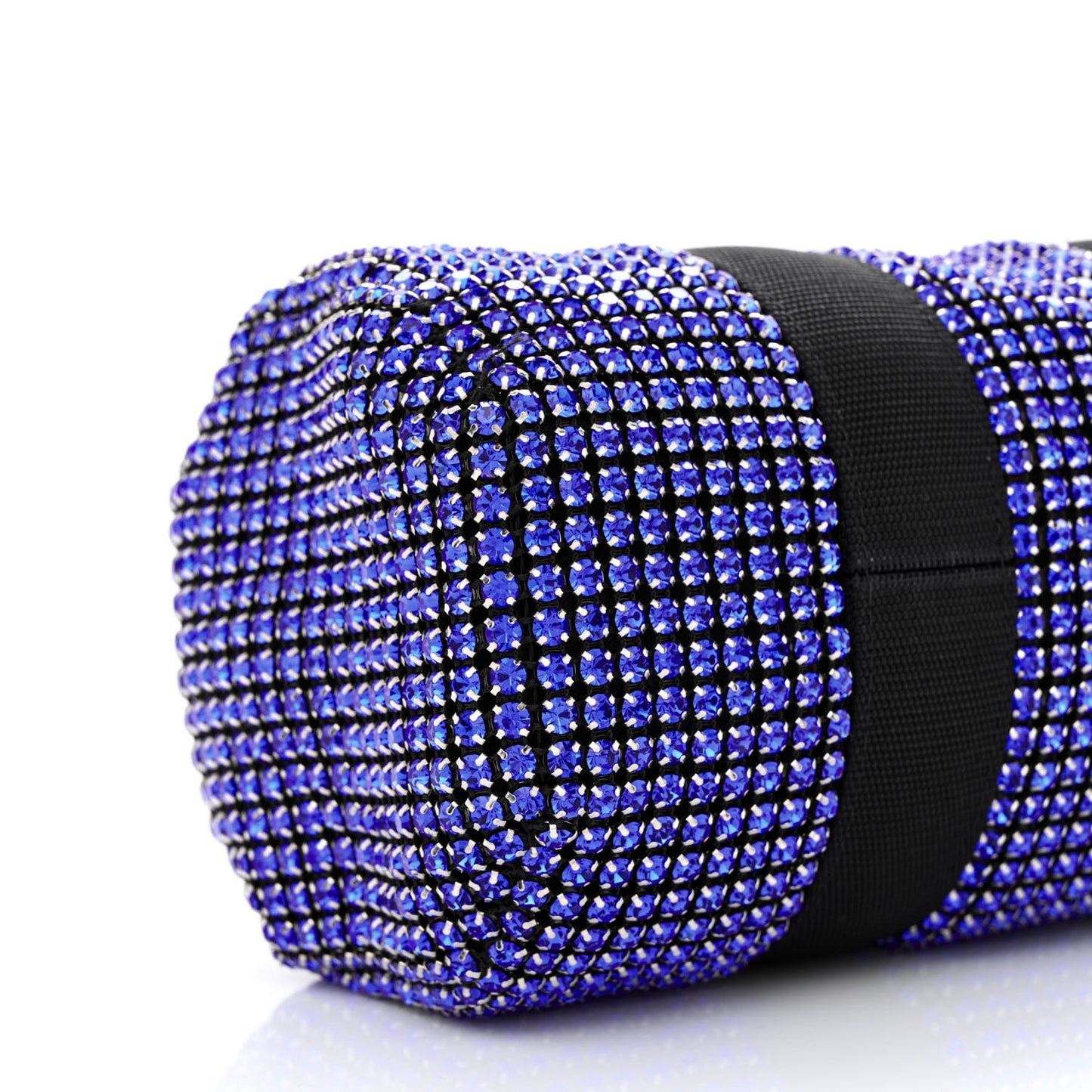 Mesh Crystal Rhinestone Mini Cruiser Duffle Cobalt