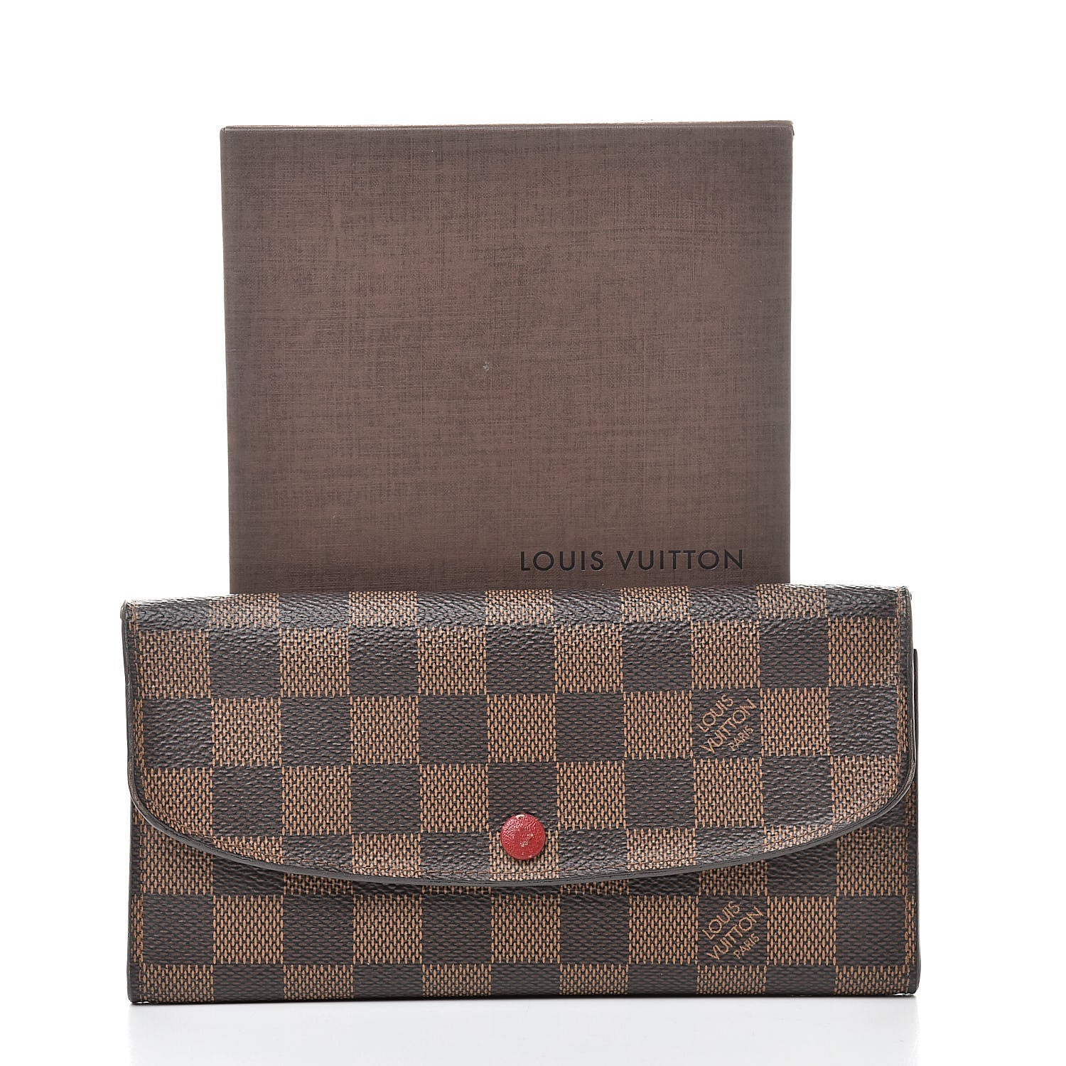 Louis Vuitton Damier Ebene Emilie Wallet Red 12 of 12