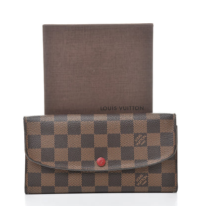 Louis Vuitton Damier Ebene Emilie Wallet Red 12 of 12