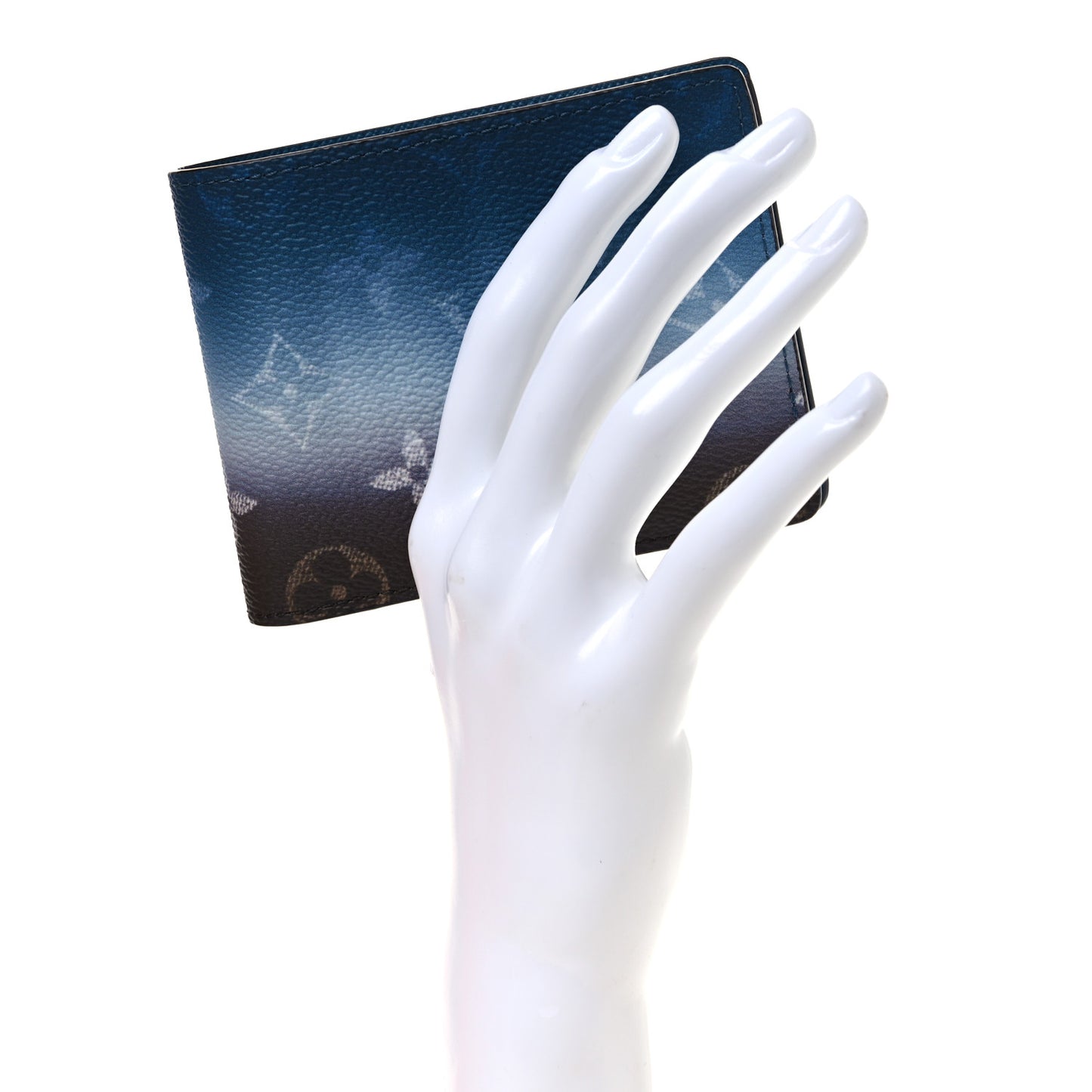 Monogram Pigment Slender Wallet Blue