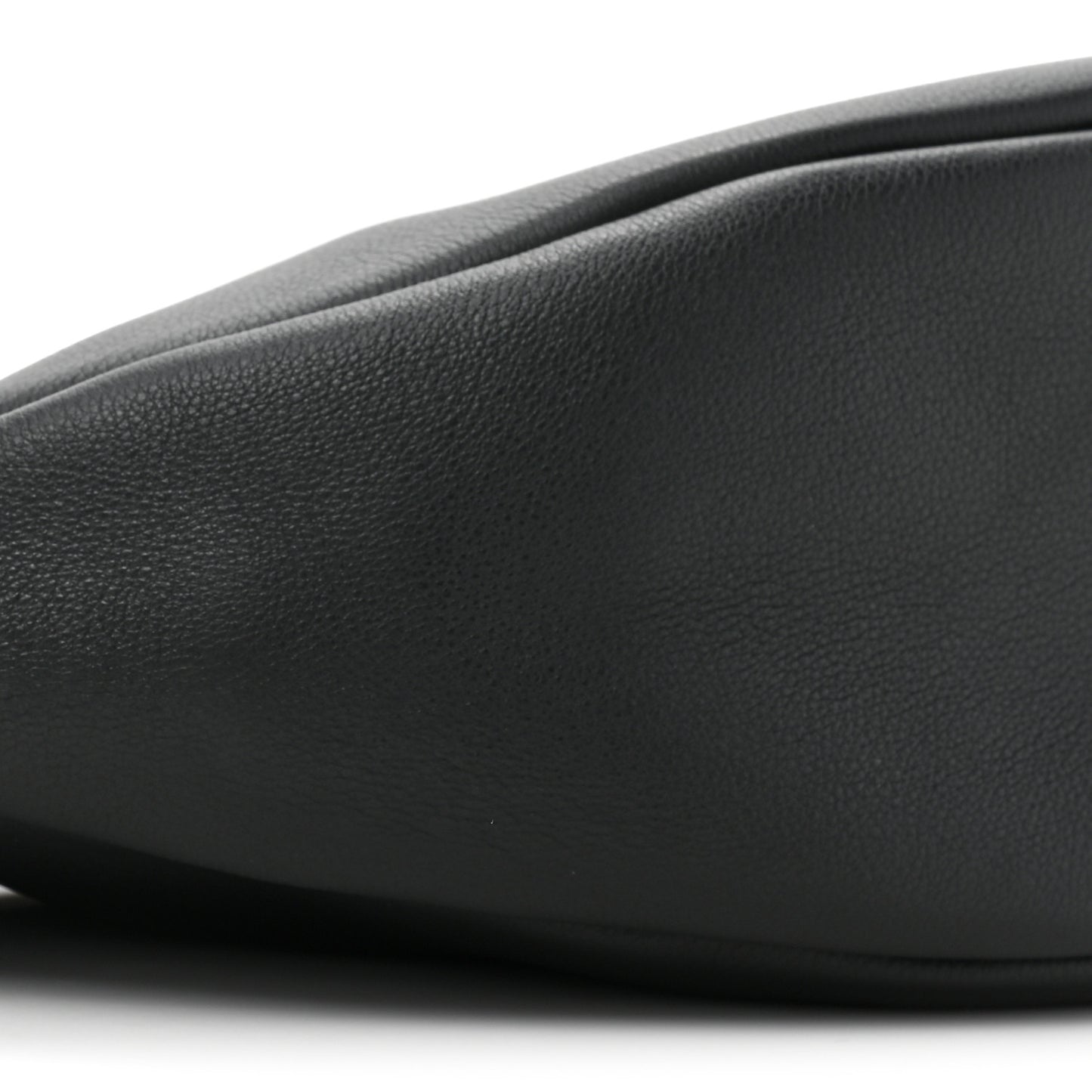 Grained Calfskin Small Slouchy Banana Bag Black