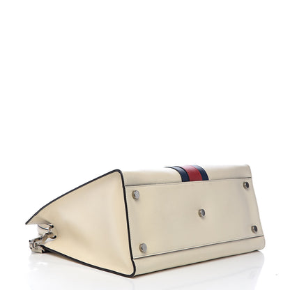 Gucci Calfskin Web Stripe Large Dionysus Tote Bag White 4 of 10