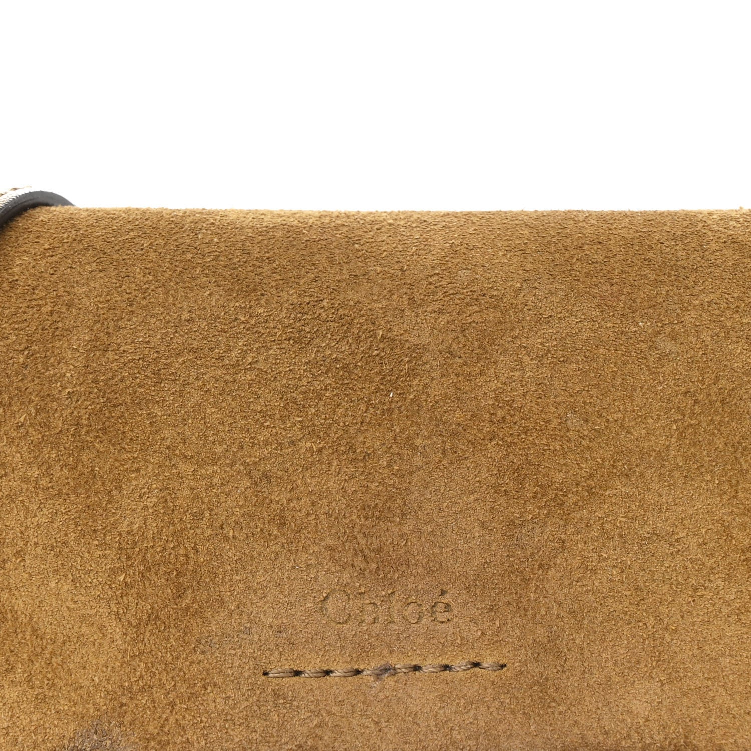 Chloe Suede Calfskin Mini Faye Shoulder Bag Deep Khaki 8 of 11