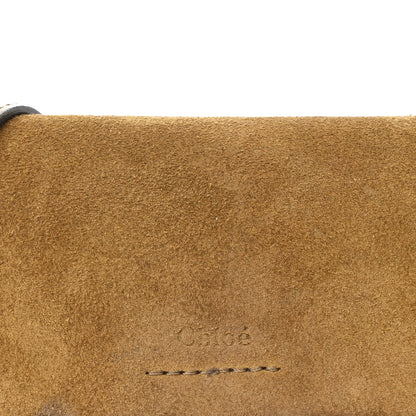 Chloe Suede Calfskin Mini Faye Shoulder Bag Deep Khaki 8 of 11