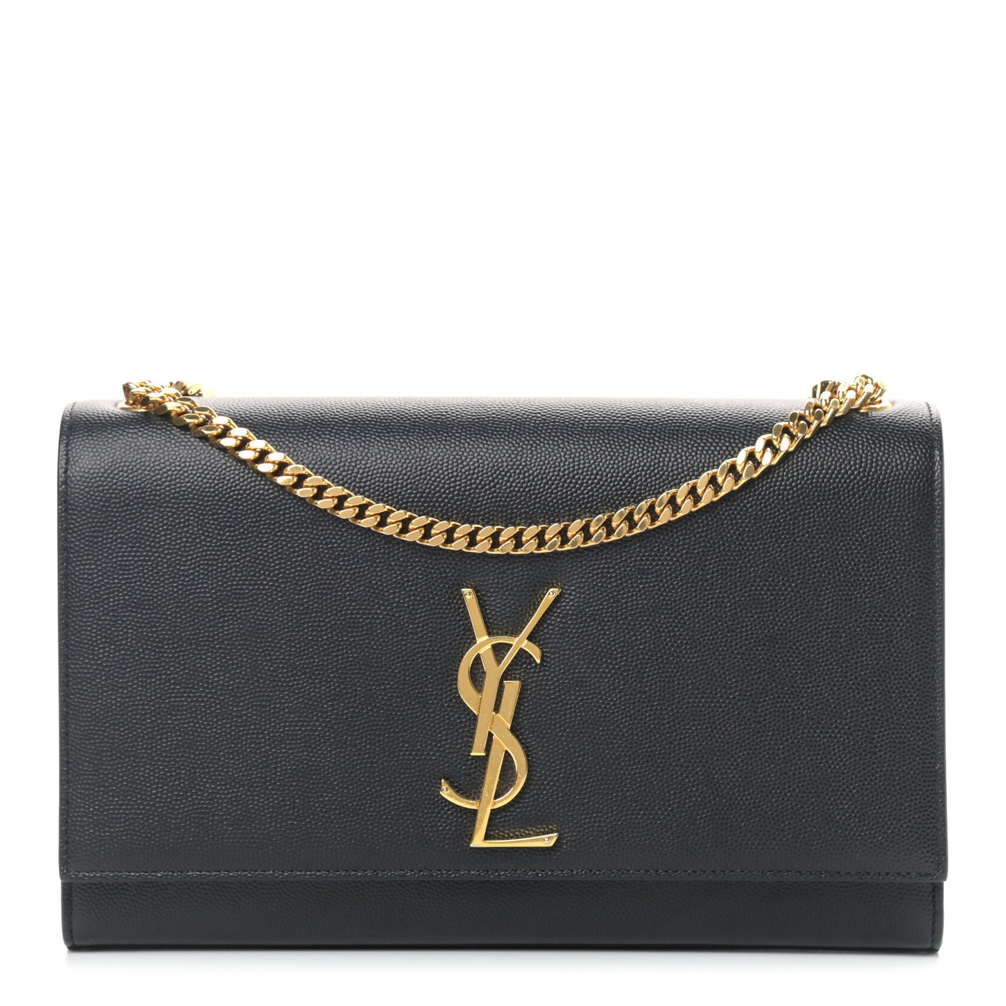 Grain De Poudre Medium Classic Monogram Kate Satchel Black