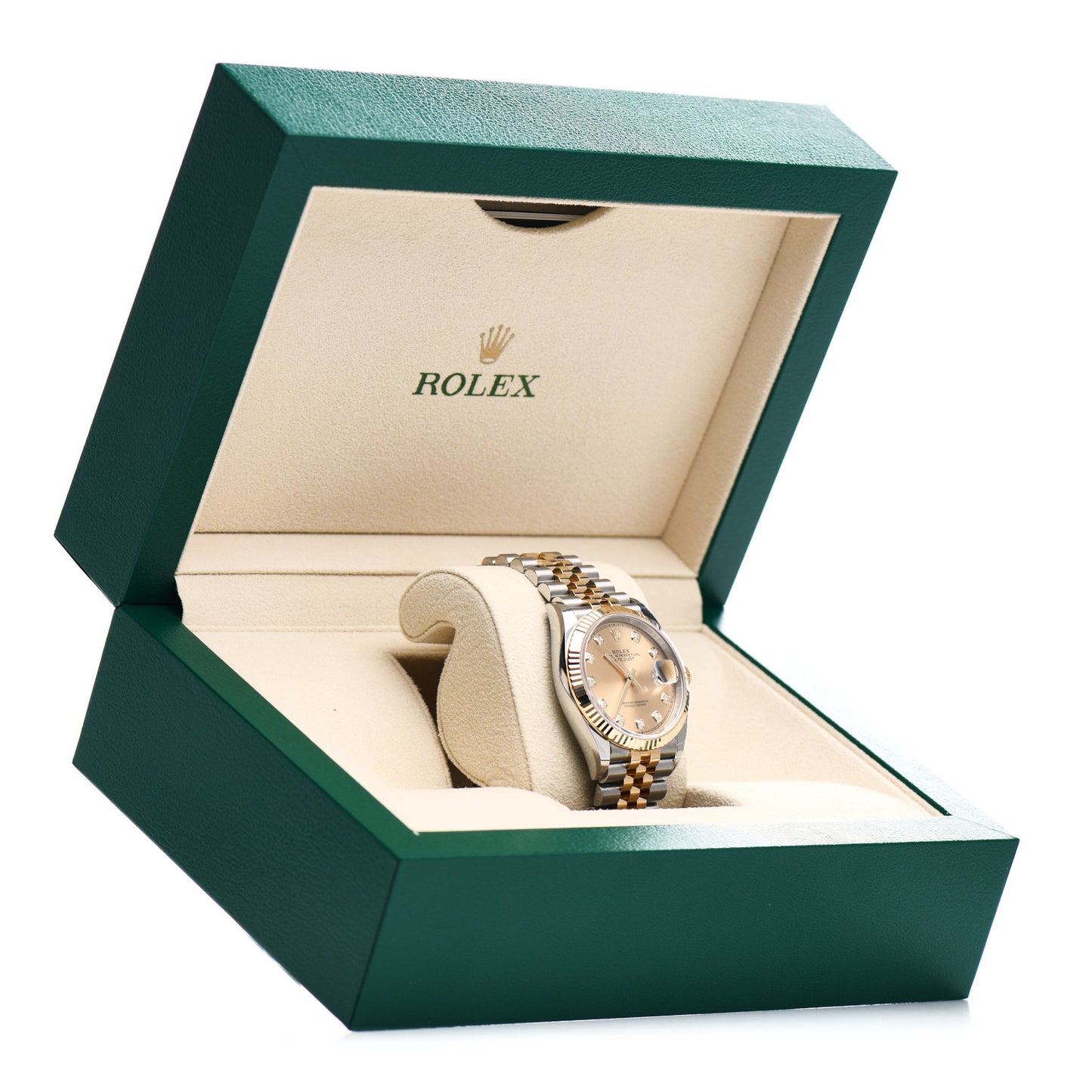 Stainless Steel 18K Yellow Gold Diamond 36mm Oyster Perpetual Datejust Watch Champagne 126233