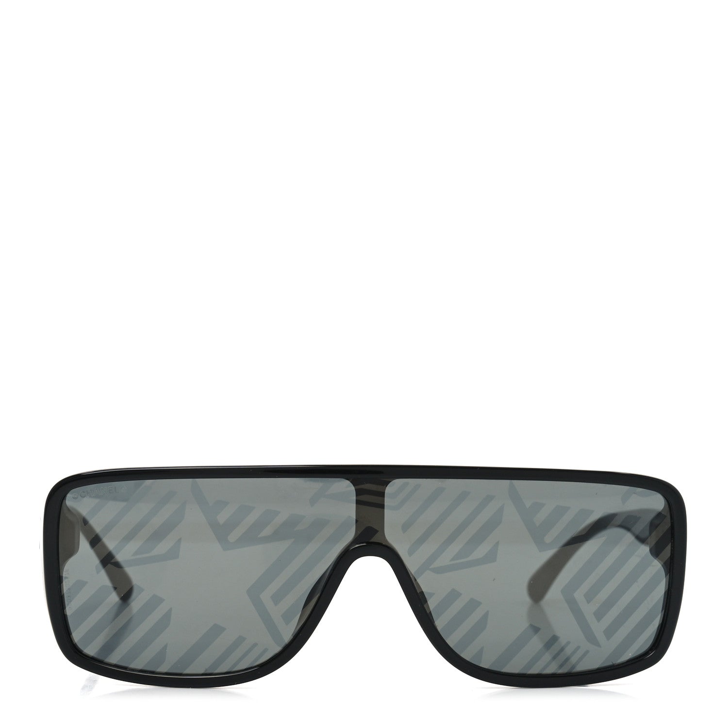Chanel Acetate Shield 71540 Sunglasses Black 2 of 6