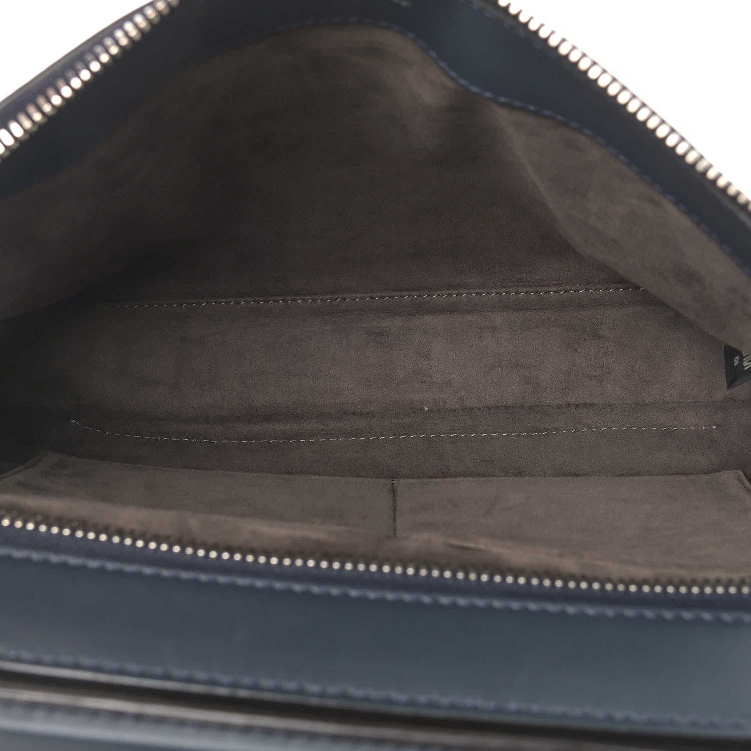 Fendi Vitello Baltico Dolce DotCom Satchel Navy Yellow 5 of 11