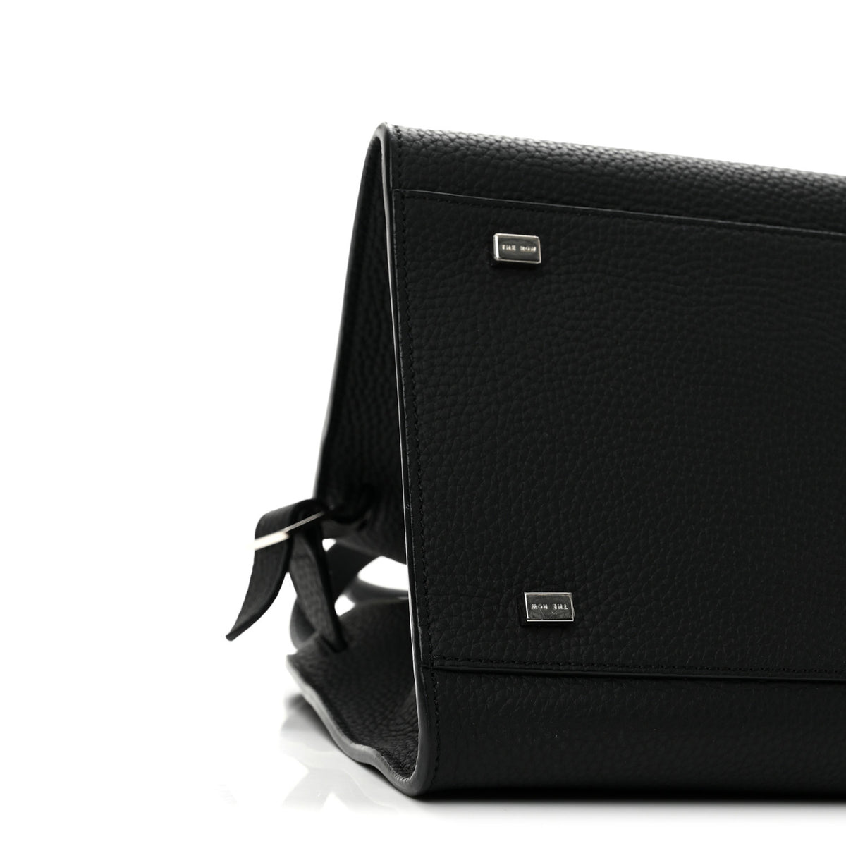 The Row Grained Calfskin Soft Margaux 10 Bag Black 8 of 10