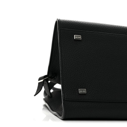 The Row Grained Calfskin Soft Margaux 10 Bag Black 8 of 10
