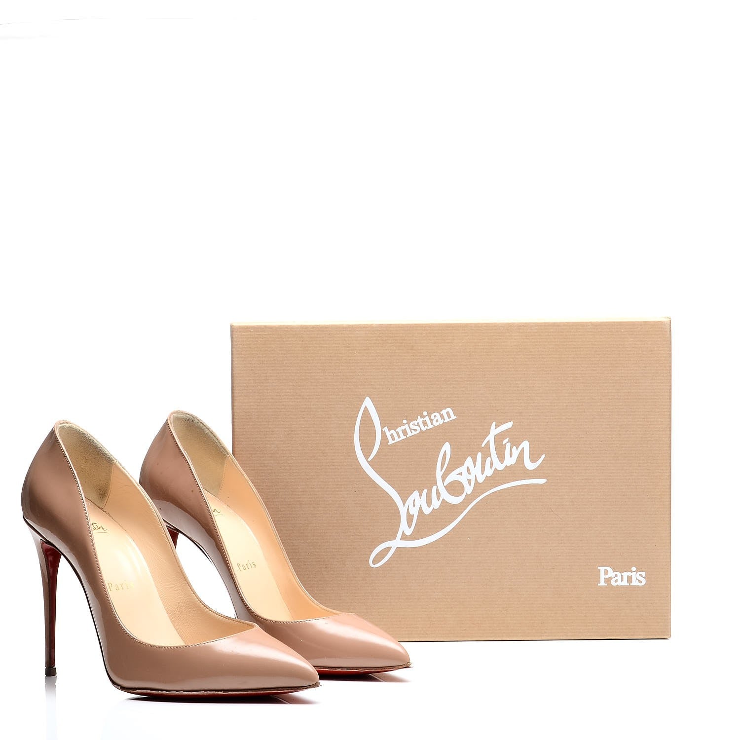 Christian Louboutin Patent Pigalle Follies 100 Pumps 36.5 Nude 11 of 11