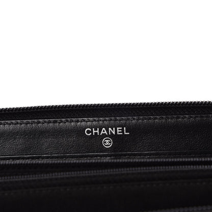 Chanel Caviar Large Timeless CC Zip Around Wallet Black 6 of 9