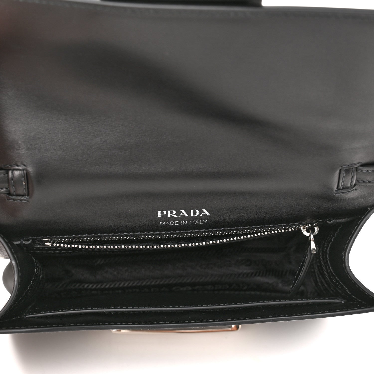 Prada City Calf Ribbon Bag Black Pomice 4 of 8
