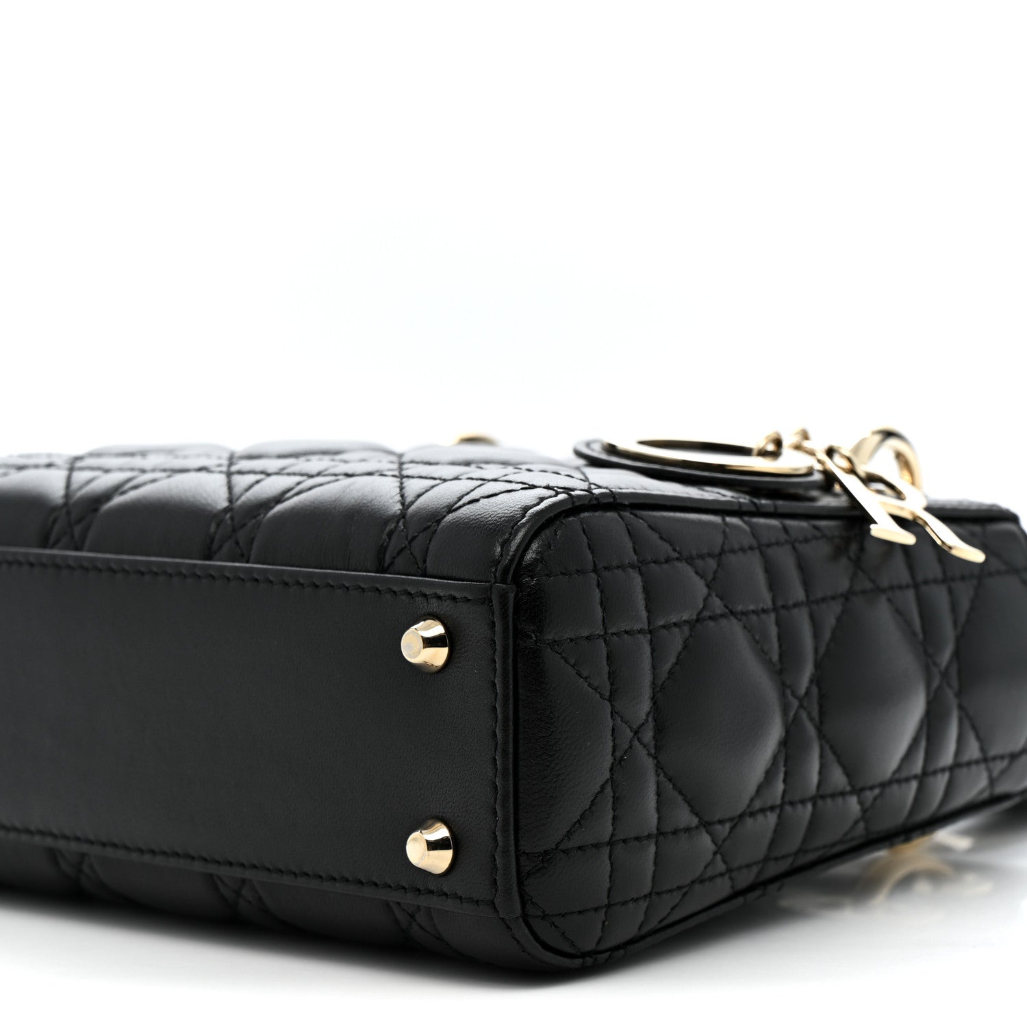 Christian Dior Lambskin Cannage Mini Lady Dior Black 10 of 13