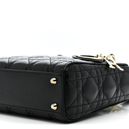 Christian Dior Lambskin Cannage Mini Lady Dior Black 10 of 13