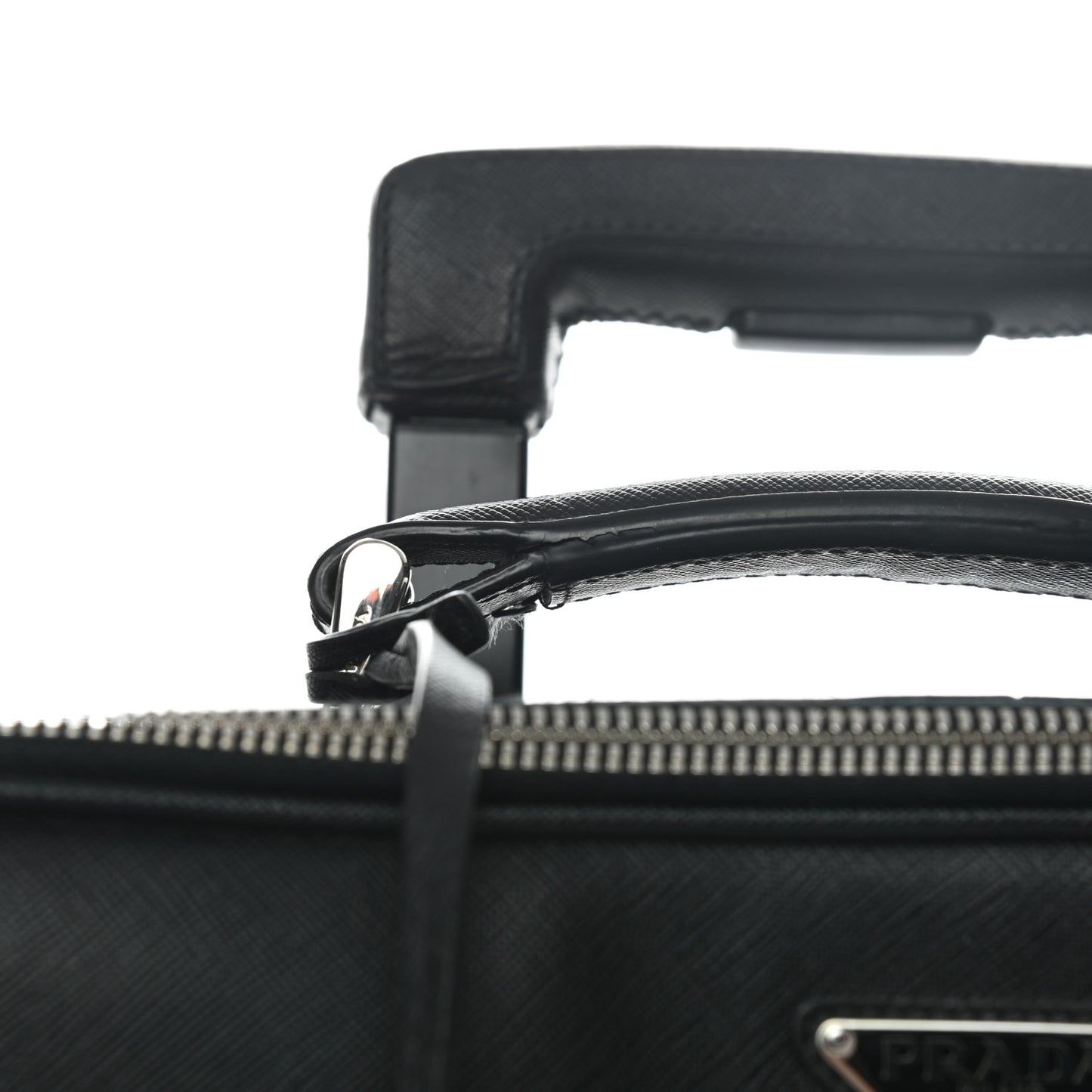 Saffiano Travel Trolley Luggage Black