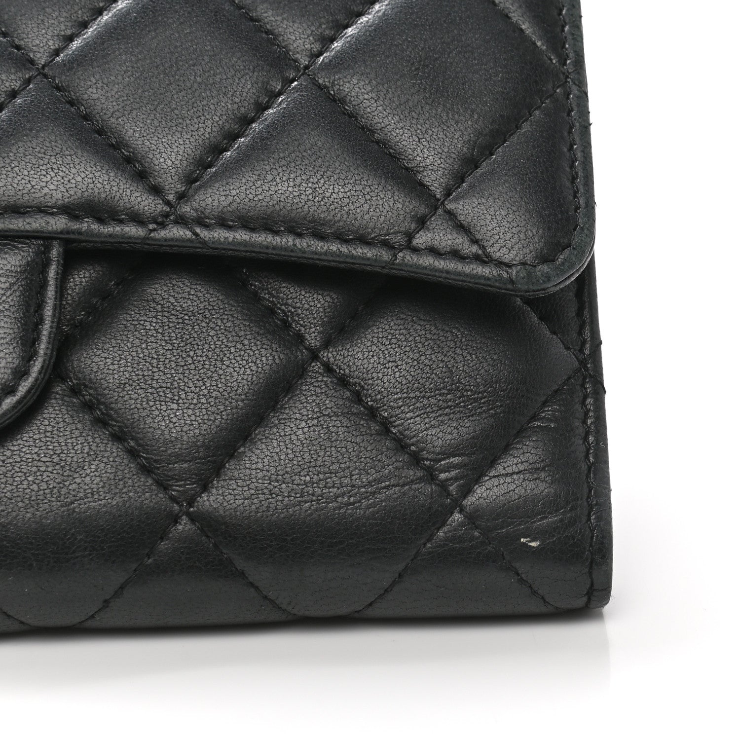 Chanel Lambskin Quilted Large Flap Wallet Black 17 of 20