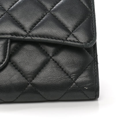 Chanel Lambskin Quilted Large Flap Wallet Black 17 of 20