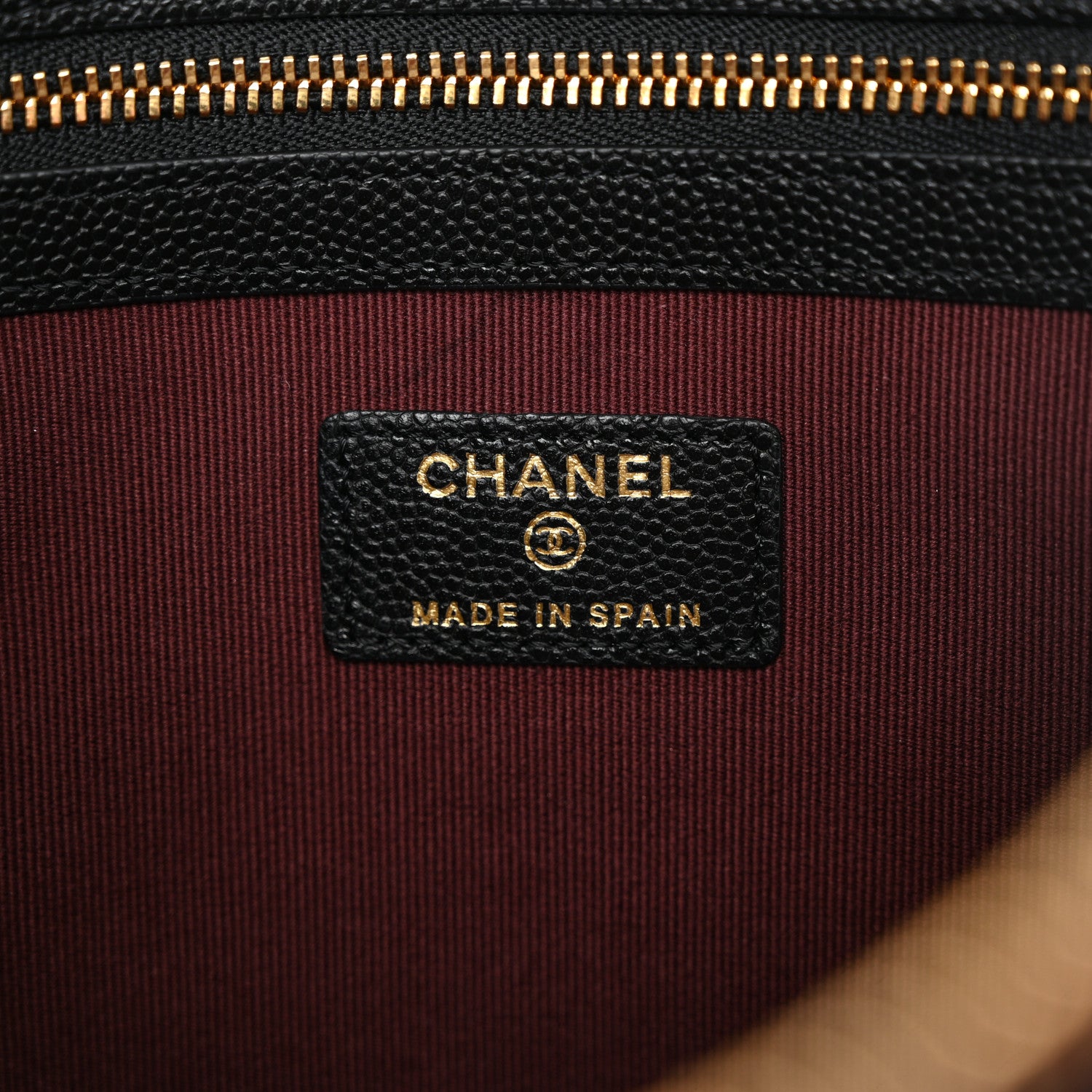 Chanel Caviar Quilted Medium Cosmetic Case Black 6 of 8