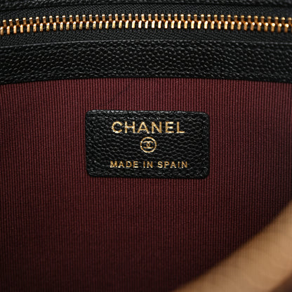 Chanel Caviar Quilted Medium Cosmetic Case Black 6 of 8