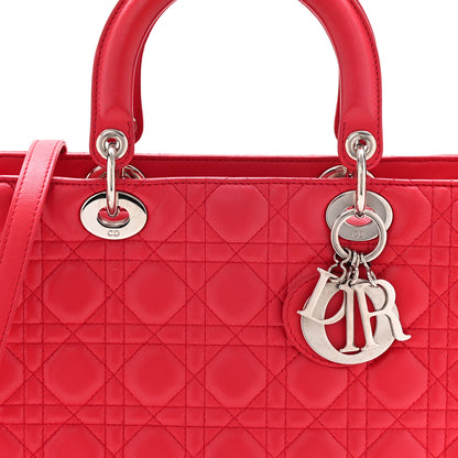 Christian Dior Lambskin Cannage Large Lady Dior Fuchsia 8 of 10