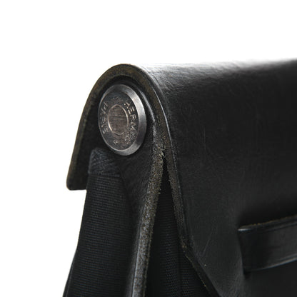 Hermes Toile Vache Calfskin Herbag 39 MM Black 15 of 24