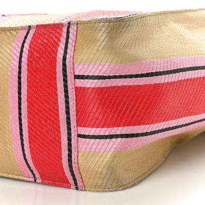 Stella McCartney Raffia Striped Logo Tote Red 11 of 15