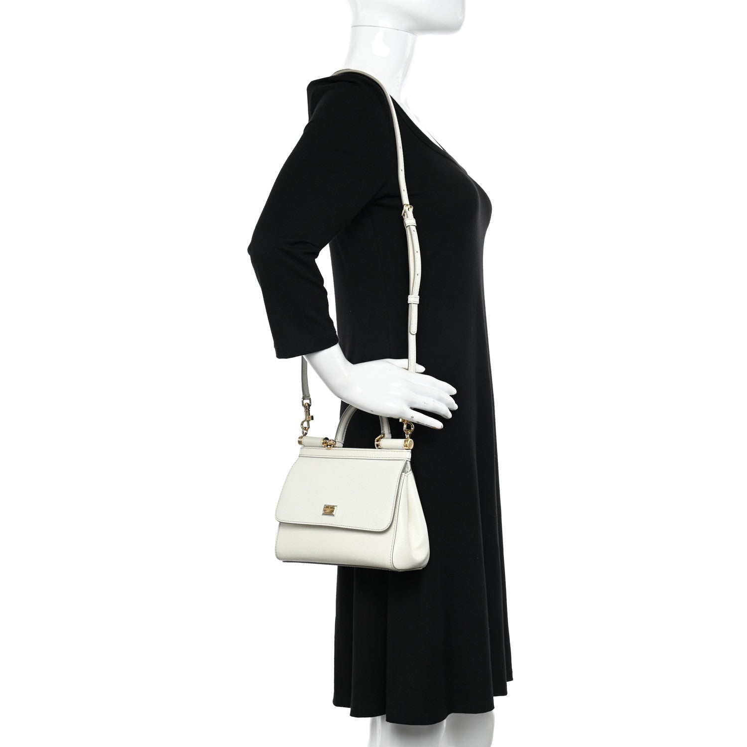 Dolce & Gabbana Dauphine Small Miss Sicily Satchel White 2 of 11
