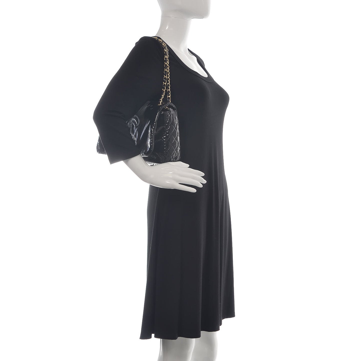 Vinyl Medium Rock and Chain Flap Black