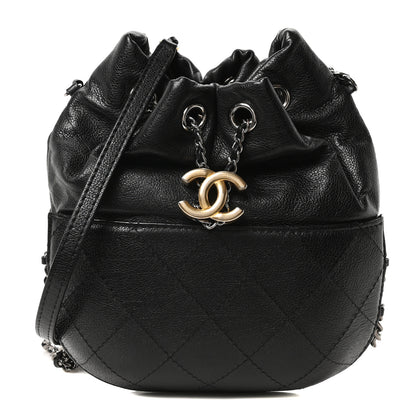 Chanel Calfskin Quilted Small Gabrielle Bucket Black 1 of 10