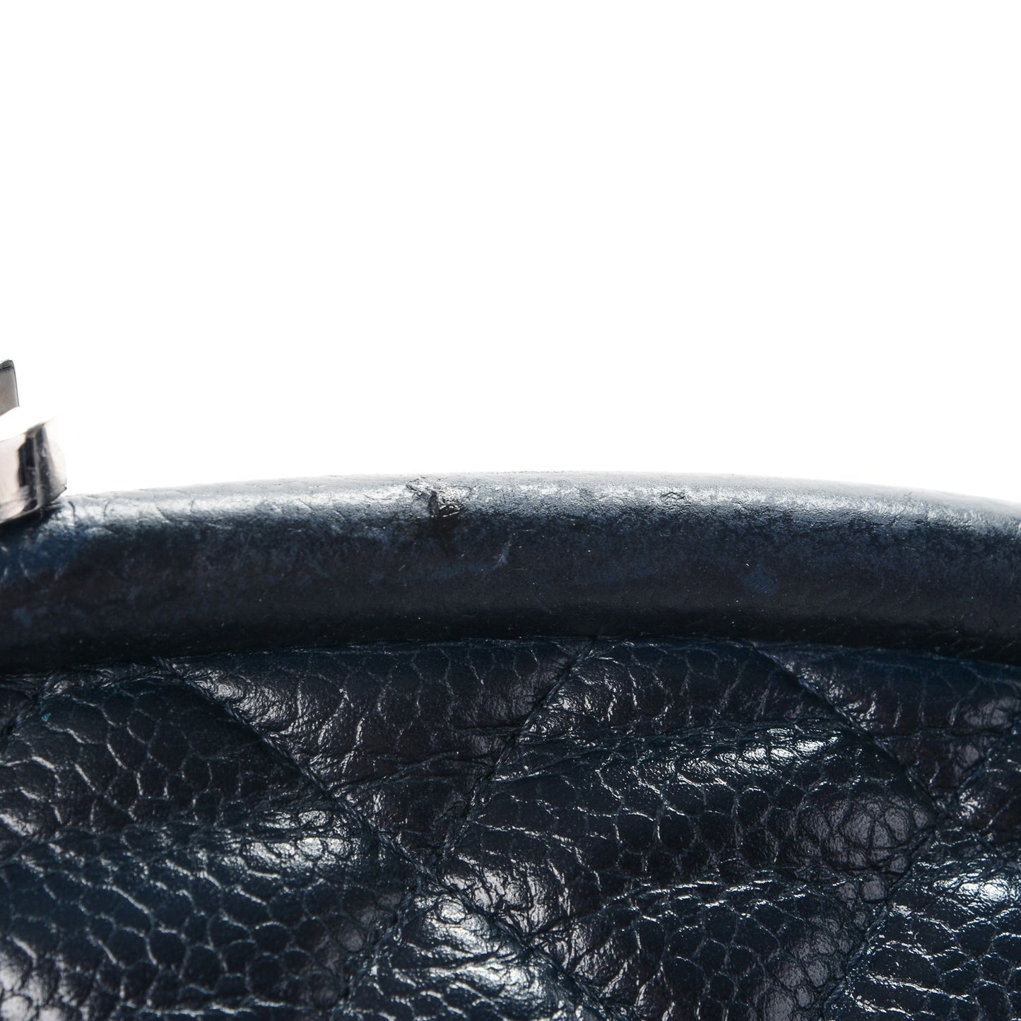Caviar Quilted Timeless Clutch Navy