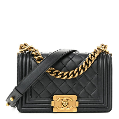 Chanel Lambskin Quilted Small Boy Flap Black 1 of 10