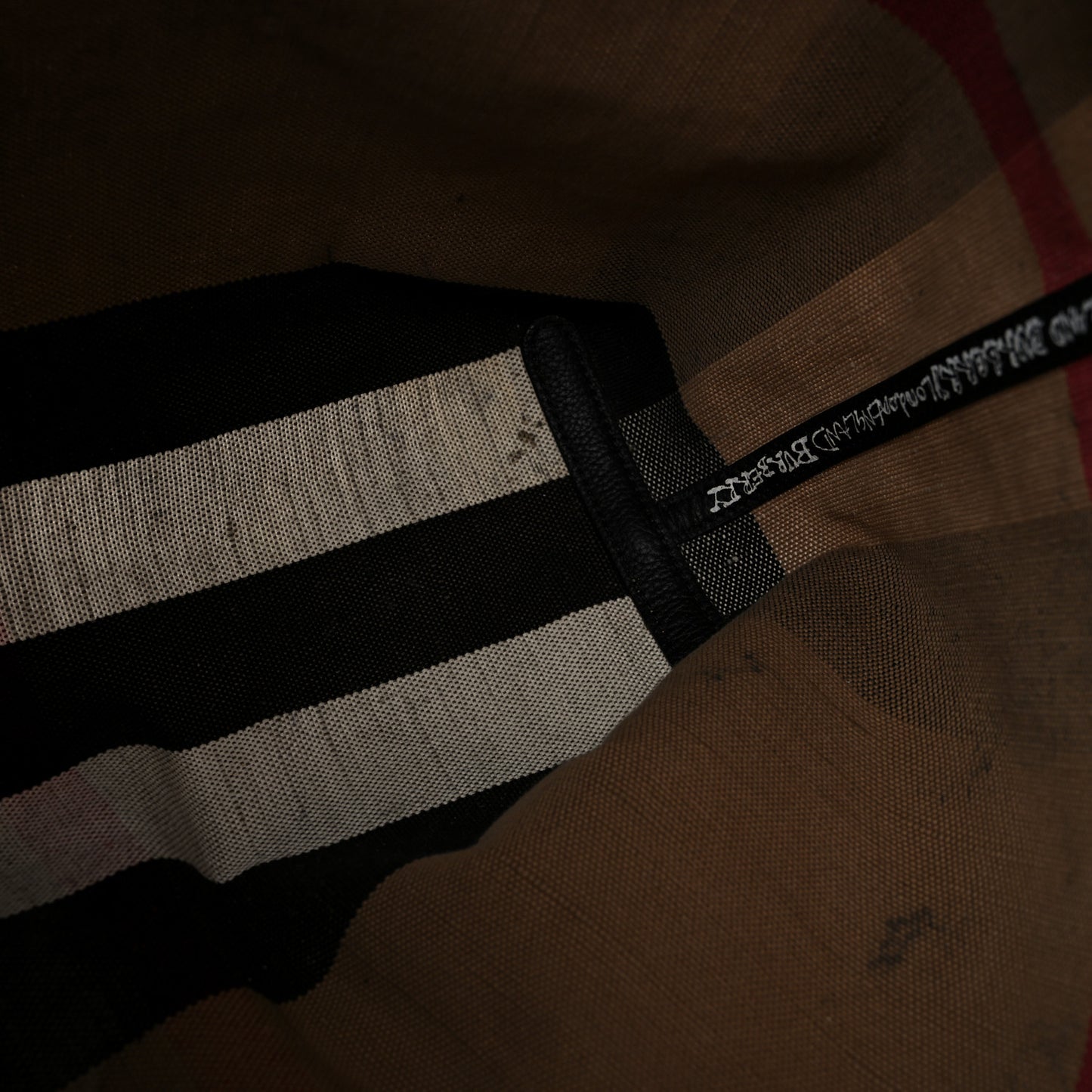 Coated Canvas Mega Check Medium Doodle Tote Black