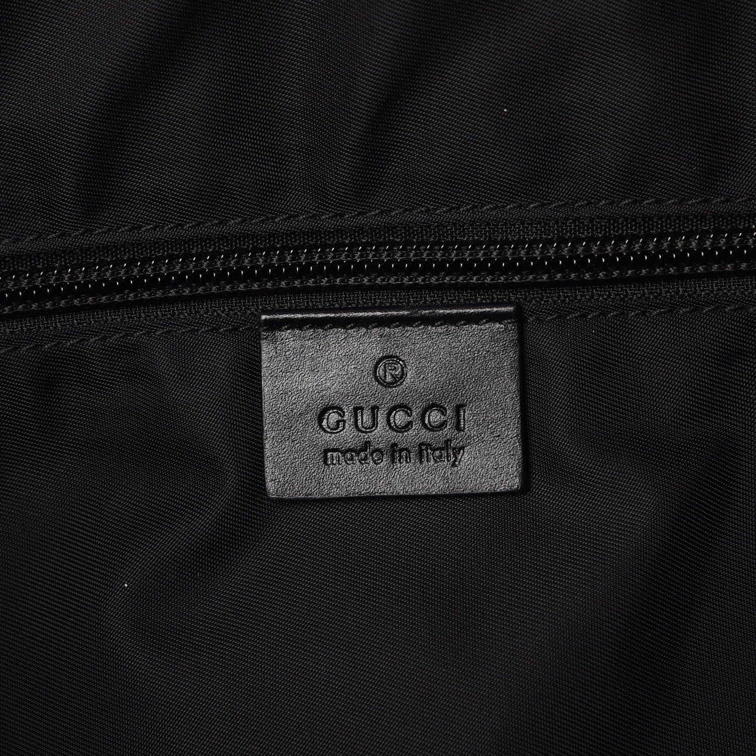 Gucci GG Supreme Monogram Web Medium Zippered Tote Beige Black 7 of 8