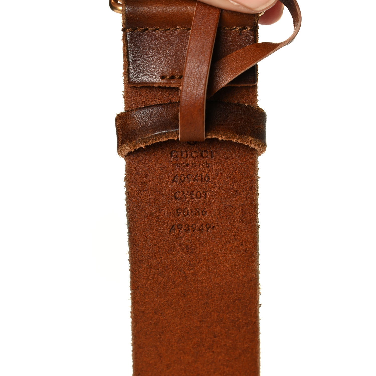 Gucci Faded Calfskin Double G 40mm Belt 90 36 Cuir 5 of 5