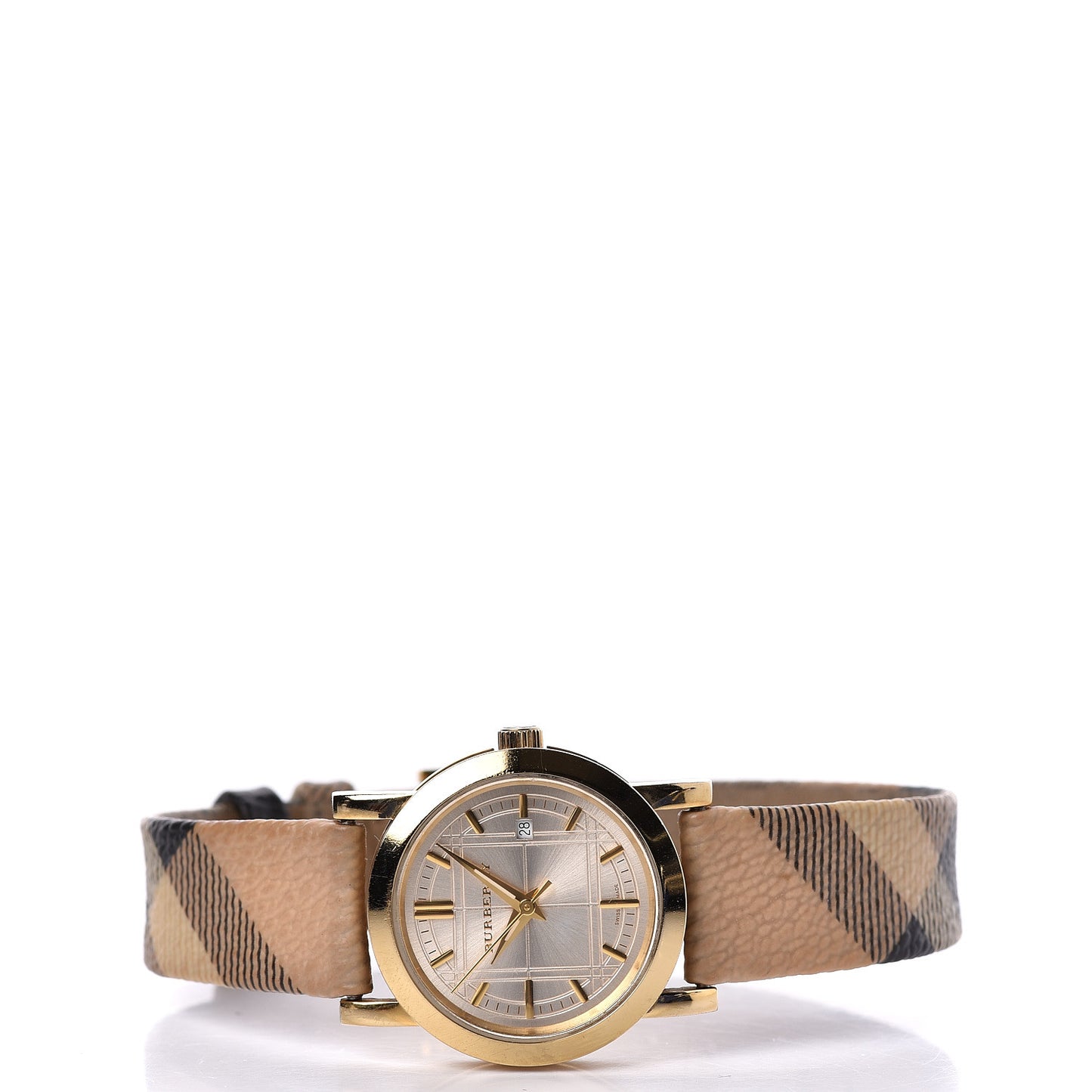 Stainless Steel Calfskin 28mm Nova Check Quartz Watch BU1399