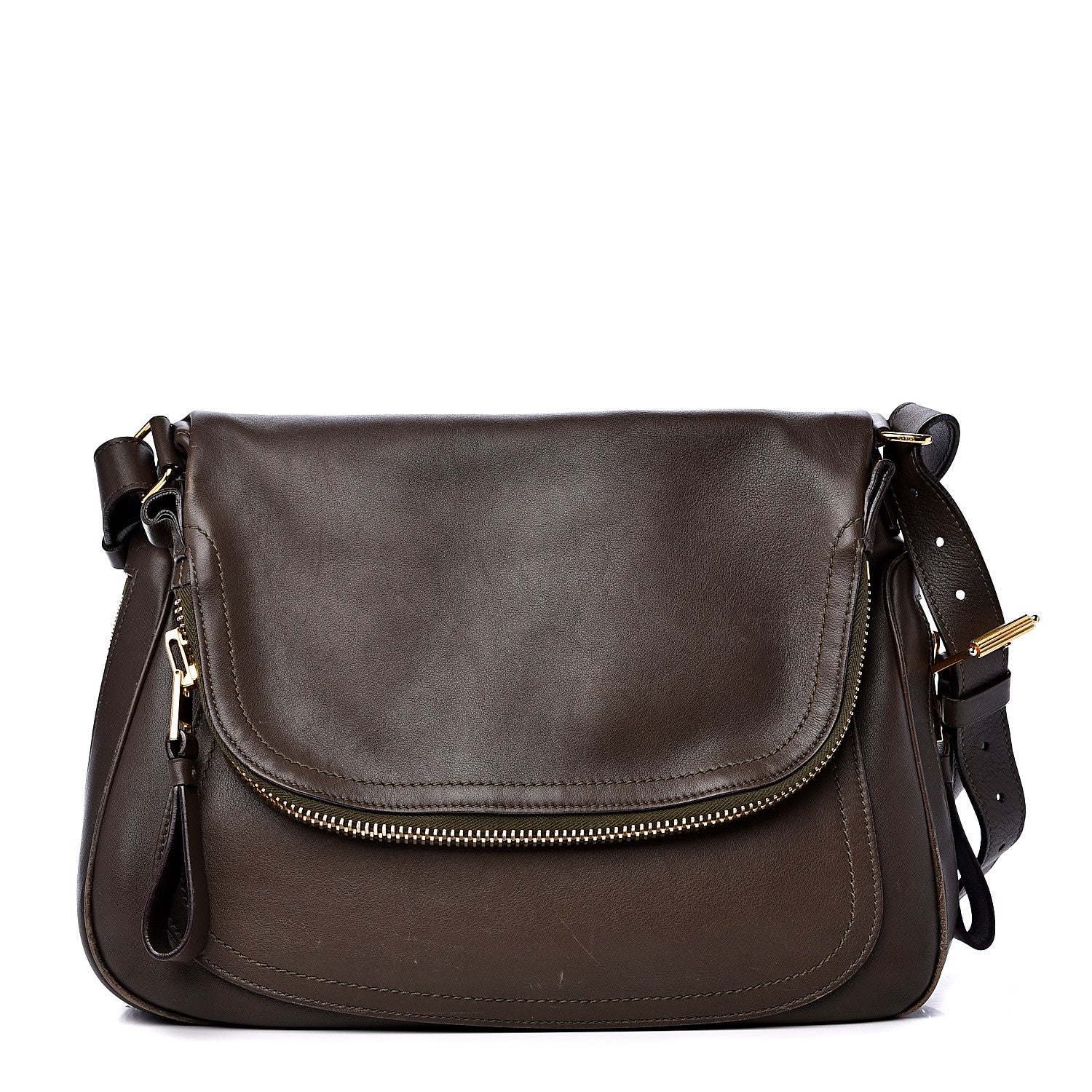 Tom Ford Calfskin Large Jennifer Dark Brown 1 of 16