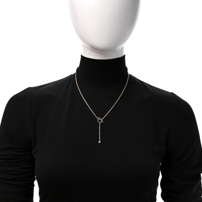 Hermes 18K Rose Gold Black Spinel Finesse Lariat Necklace 2 of 6
