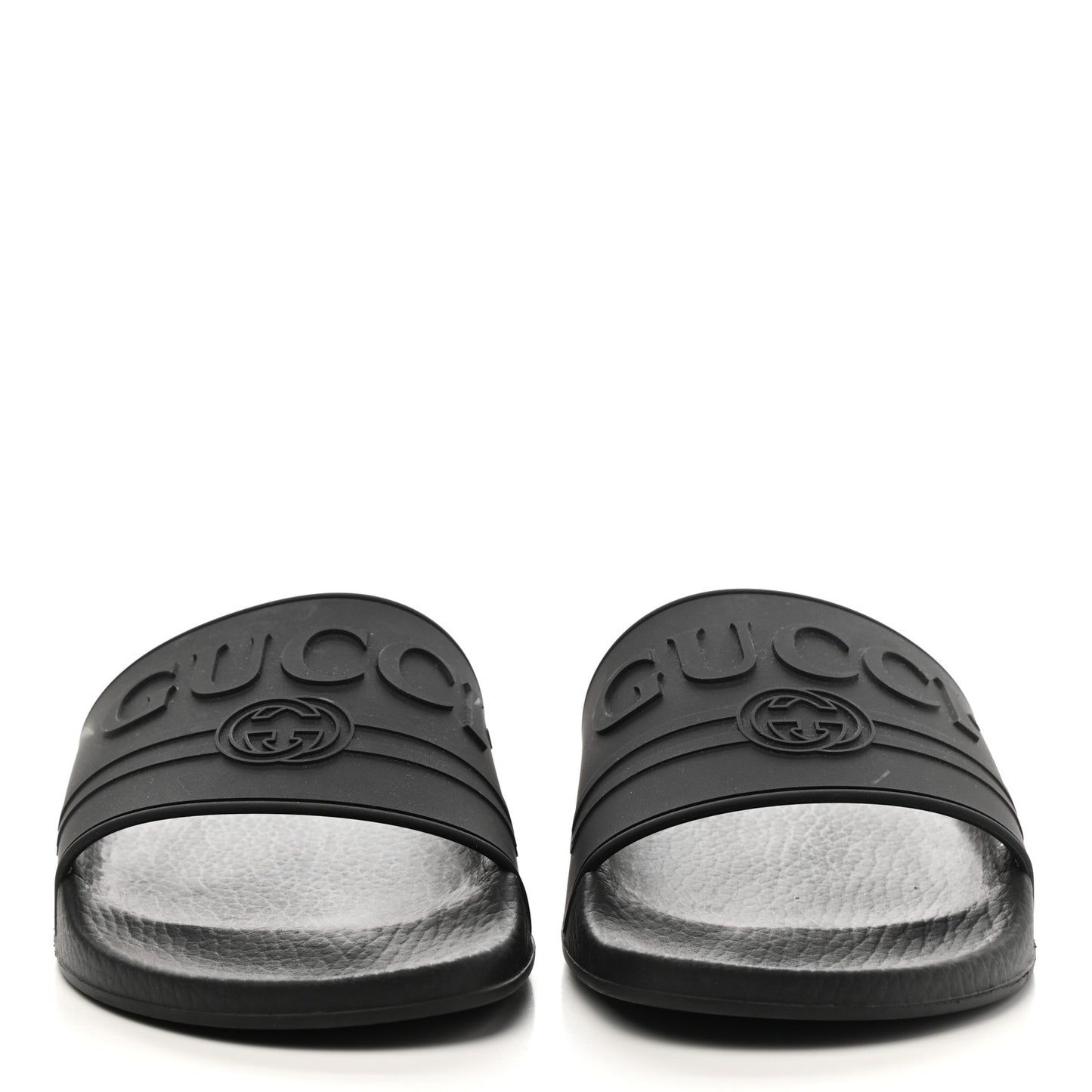 Rubber Womens Logo Slide Sandals 40 Black